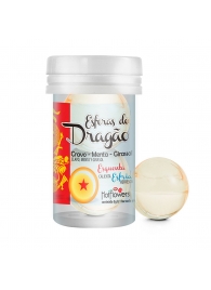 Интимный гель Esferas do Dragao Hot Ball с охлаждающе-разогревающим эффектом (2 шарика по 3 гр.) - HotFlowers - купить с доставкой в Сочи