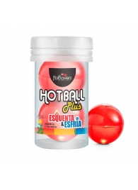 Лубрикант на масляной основе Hot Ball Plus с охлаждающе-разогревающим эффектом (2 шарика по 3 гр.) - HotFlowers - купить с доставкой в Сочи