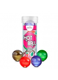 Ароматизированный лубрикант Hot Ball Mix на масляной основе (4 шарика по 3 гр.) - HotFlowers - купить с доставкой в Сочи