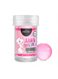 Лубрикант на силиконовой основе с эффектом вибрации Xana Loka Hot Ball (2 шарика по 3 гр.) - HotFlowers - купить с доставкой в Сочи