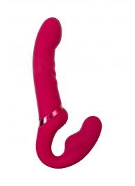 Малиновый безремневой страпон Lapis - 23 см. - Lovense - купить с доставкой в Сочи