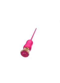 Розовый тонкий стимулятор Nipple Vibrator - 23 см. - I-MOON - купить с доставкой в Сочи
