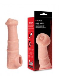 Телесная фантазийная насадка на член Cock Sleeve Size M - KOKOS - в Сочи купить с доставкой