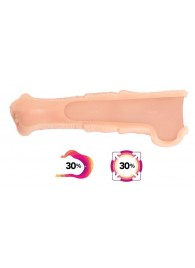 Телесная фантазийная насадка на член Cock Sleeve Size L - KOKOS - в Сочи купить с доставкой