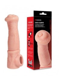 Телесная фантазийная насадка на член Cock Sleeve Size L - KOKOS - в Сочи купить с доставкой