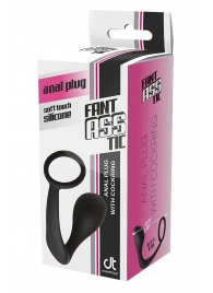 Черное эрекционное кольцо с анальной пробкой Anal Plug With Cockring - Dream Toys - в Сочи купить с доставкой