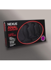 Набор из 3 массажеров простаты чёрного цвета NEXUS ANAL STARTER KIT - Nexus Range - в Сочи купить с доставкой