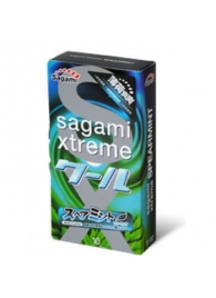 Презервативы Sagami Xtreme Mint с ароматом мяты - 10 шт. - Sagami - купить с доставкой в Сочи