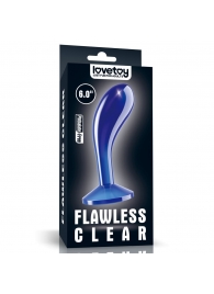 Синяя анальная втулка Flawless Clear Prostate Plug 6.0 - 15 см. - Lovetoy - в Сочи купить с доставкой