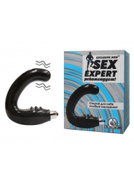 Чёрный массажёр простаты серии Sex Expert - Sex Expert - в Сочи купить с доставкой