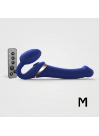 Синий безремневой страпон Multi Orgasm Size M с клиторальной стимуляцией - Strap-on-me - купить с доставкой в Сочи