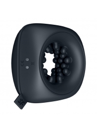 Черный мужской вибромассажер Ring Stroker - Satisfyer - в Сочи купить с доставкой