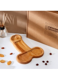 Деревянное блюдо для подачи в форме члена (32,5 х 20 х 1,7 см) - Сима-Ленд - купить с доставкой в Сочи