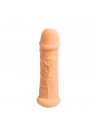 Телесный фаллоудлинитель Extra Size Bubbles - 15,5 см. - Lola Games - в Сочи купить с доставкой