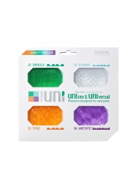 Набор из 4 мастурбаторов-стимуляторов Tenga Uni Variety Pack - Tenga - в Сочи купить с доставкой