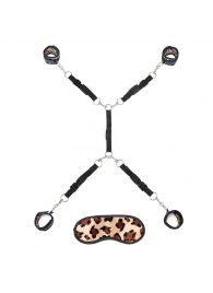 Леопардовая фиксация на матрас для рук и ног Classic Bedspreader - Lux Fetish - купить с доставкой в Сочи