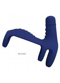 Синяя вибронасадка на пенис Vibrating Penis Sling - Baile - в Сочи купить с доставкой