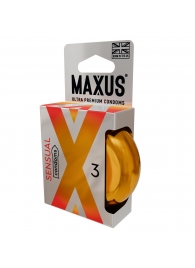 Презервативы анатомической формы Maxus Sensual - 3 шт. - Maxus - купить с доставкой в Сочи