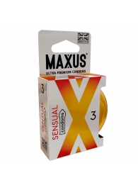 Презервативы анатомической формы Maxus Sensual - 3 шт. - Maxus - купить с доставкой в Сочи