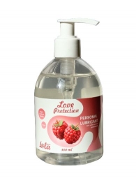 Лубрикант на водной основе Love Protection Raspberry с ароматом малины - 300 мл. - Lola Games - купить с доставкой в Сочи