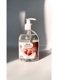 Лубрикант на водной снове Love Protection Strawberry с ароматом клубники - 300 мл. - Lola Games - купить с доставкой в Сочи