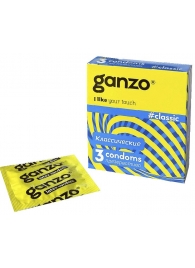 Классические презервативы с обильной смазкой Ganzo Classic - 3 шт. - Ganzo - купить с доставкой в Сочи