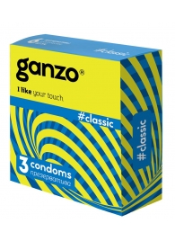 Классические презервативы с обильной смазкой Ganzo Classic - 3 шт. - Ganzo - купить с доставкой в Сочи