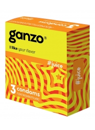 Ароматизированные презервативы Ganzo Juice - 3 шт. - Ganzo - купить с доставкой в Сочи