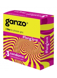 Презервативы с анестетиком для продления удовольствия Ganzo Long Love - 3 шт. - Ganzo - купить с доставкой в Сочи