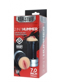 Двусторонний мастурбатор REALSTUFF 2 IN 1 HUMMER MOUTH   VAGINA - ротик и вагина - Dream Toys - в Сочи купить с доставкой