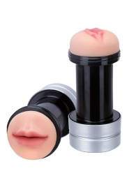 Двусторонний мастурбатор REALSTUFF 2 IN 1 HUMMER MOUTH   VAGINA - ротик и вагина - Dream Toys - в Сочи купить с доставкой