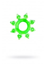 Зеленое эрекционное кольцо-звезда - Toyfa Basic - в Сочи купить с доставкой