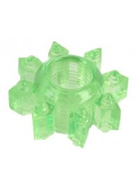 Зеленое эрекционное кольцо-звезда - Toyfa Basic - в Сочи купить с доставкой