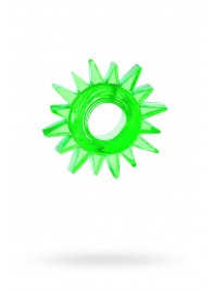 Зеленое эрекционное кольцо-солнце - Toyfa Basic - в Сочи купить с доставкой