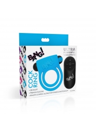 Голубое эрекционное виброкольцо 28X Remote Control Vibrating Cock Ring   Bullet - XR Brands - в Сочи купить с доставкой