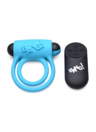 Голубое эрекционное виброкольцо 28X Remote Control Vibrating Cock Ring   Bullet - XR Brands - в Сочи купить с доставкой