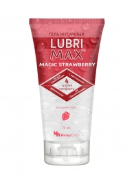 Интимный гель-смазка на водной основе Lubrimax Magic Strawberry - 75 мл. - ИнтелБИО - купить с доставкой в Сочи