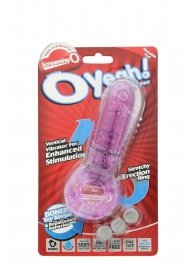 Фиолетовое эрекционное кольцо с вибрацией и пальчиком OYEAH PURPLE - Screaming O - в Сочи купить с доставкой