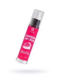 Массажное масло 2-в-1 с разогревающим эффектом и вкусом клубники со сливками - 50 мл. - Secret Play - купить с доставкой в Сочи