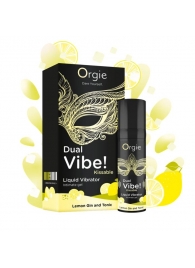 Съедобный жидкий вибратор Dual Vibe! со вкусом лимонного джина с тоником - 15 мл. - ORGIE - купить с доставкой в Сочи