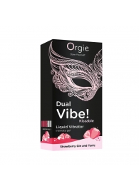 Съедобный жидкий вибратор Dual Vibe! со вкусом клубничного джина с тоником - 15 мл. - ORGIE - купить с доставкой в Сочи