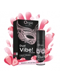 Съедобный жидкий вибратор Dual Vibe! со вкусом клубничного джина с тоником - 15 мл. - ORGIE - купить с доставкой в Сочи