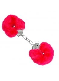 Красные меховые наручники Love с ключиками - Baile - купить с доставкой в Сочи