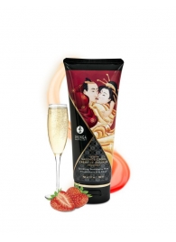 Массажный крем для тела с ароматом клубники и шампанского Sparkling Strawberry Wine - 200 мл. - Shunga - купить с доставкой в Сочи
