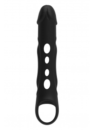 Черная насадка-удлинитель Vibrating Extender With Remote с вибрацией - Dream Toys - в Сочи купить с доставкой