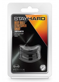 Черное эрекционное кольцо на мошонку Beef Ball Stretcher Snug - Blush Novelties - в Сочи купить с доставкой