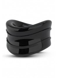 Черное эрекционное кольцо на мошонку Beef Ball Stretcher Snug - Blush Novelties - в Сочи купить с доставкой