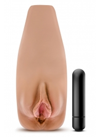 Маструбатор-вагина с вибрацией Soft   Wet Renata Realistic Tan Masturbator - Blush Novelties - в Сочи купить с доставкой