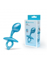 Голубая анальная пробка для массажа простаты Bulb Silicone Prostate Plug - 10,7 см. - b-Vibe - в Сочи купить с доставкой