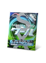 Презерватив Sagami Xtreme Mint с ароматом мяты - 1 шт. - Sagami - купить с доставкой в Сочи